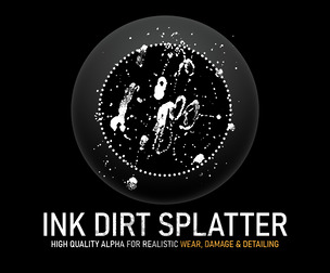 Ink Dirt Splatter Alpha | High-Resolution Grunge Texture