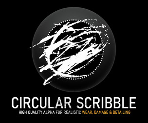 Circular Scribble Alpha | High-Resolution Grunge Texture