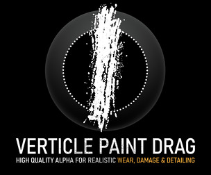 Vertical Paint Drag Alpha | High-Resolution Grunge Texture