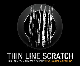 Thin Line Scratch Alpha | High-Resolution Grunge Texture