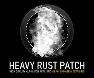 Heavy Rust Patch Alpha | High-Resolution Grunge Texture