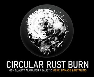 Circular Rust Burn Alpha | High-Resolution Grunge Texture