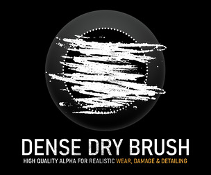 Dense Dry Brush Alpha | High-Resolution Grunge Texture