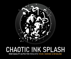 Chaotic Ink Splash Alpha | High-Resolution Grunge Texture