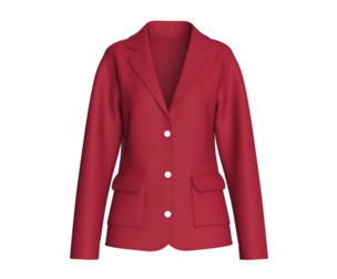 Girls Red Blazer With Flap Pockets | Marvelous / Clo3d / obj / fbx