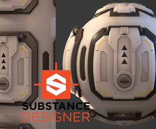 Stylized Sci-Fi Hatch Material