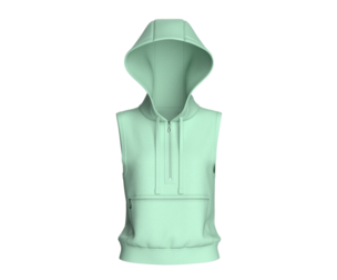 Girls Half-Zip Sleeveless Hoodie | Marvelous / Clo3d / obj / fbx