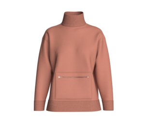 Girls Mock Neck Sweatshirt With Zip Pocket | Marvelous / Clo3d / obj / fbx