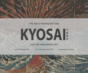 Kawanabe Kyosai Procreate Kit (Procreate Brushes, Color Palettes & Textures)