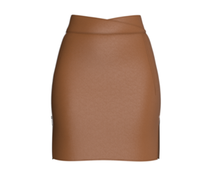 Girls Leather Double Layer Zip Skirt | Marvelous / Clo3d / obj / fbx