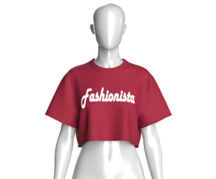 Girls Letter Printed Crop Tee | Marvelous / Clo3d / obj / fbx