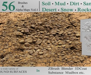 Ground Surfaces Vol1 4K Brushes and Alpha Pack