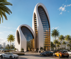 Futuristic office building