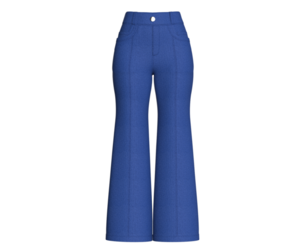 Girls High-Waisted Flared Denim Jeans | Marvelous / Clo3d / obj / fbx