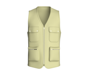 Men Zip-Up Vest With Front Pockets | Marvelous / Clo3d / obj / fbx