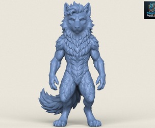 Wild Wolf Character Print Ready 3D Model