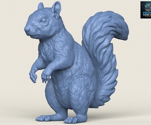 Squirrel Standing Print Ready 3D Model