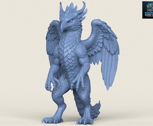 Monster Eagle Sculpture Print Ready 3D Model