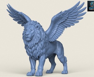 Lion With Wings Print Ready 3D Model