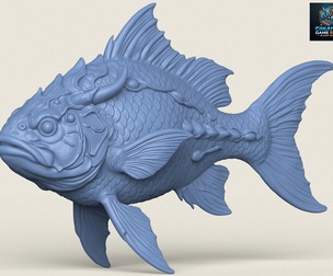 Fantasy Monster Fish Print Ready 3D Model