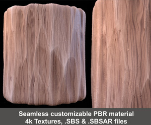 Carved Cedar Wood PBR Material