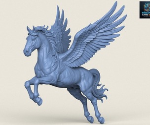 Pegasus Flying Horse Print Ready 3D Model