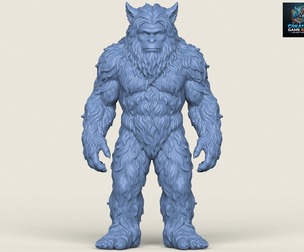 Himalayan Snowman Yeti Print Ready 3D Model