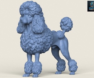 Poodle Dog Print Ready 3D Model