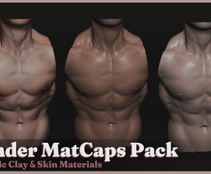 Blender | Realistic Skin & Clay MatCaps Pack