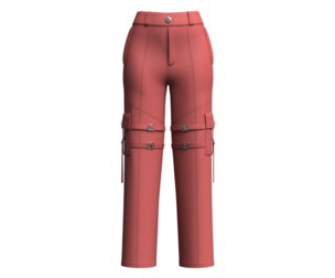 Girls Buckle-Strapped Pocket Cargo Pant | Marvelous / Clo3d / obj / fbx