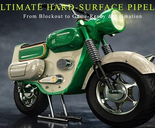 Vintage Retro Scooter - AAA Game Ready Asset / 3D Model + Full Tutorial