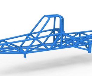 Frame of Vintage Mud dragster Scale 1:25