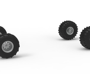 Wheel set of Mud dragster Version 3 Scale 1:25