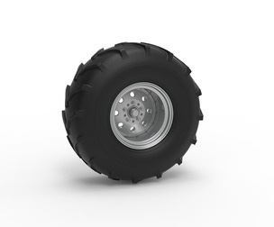 Front wheel from Mud dragster Version 4 Scale 1:25
