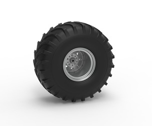 Rear wheel from Mud dragster Scale 1:25