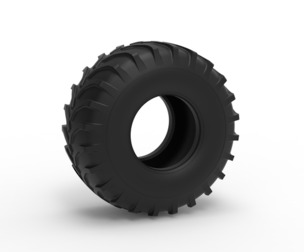 Mud dragster rear tire 2 Scale 1:25