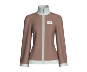 Girls Zip-Up High-Neck Jacket With Patch | Marvelous / Clo3d / obj / fbx