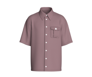 Men Short Sleeve Button-Up Shirt | Marvelous / Clo3d / obj / fbx