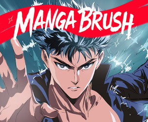 1000+ Shonen Manga Brushes Collection - Photoshop Procreate, Clip Studio Paint Kit Comic Action Pack