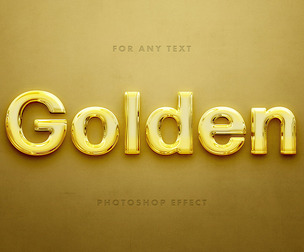 Polished Gold PSD Fully Editable Text Effect. Layer Style PSD Mockup Template
