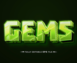 Gems Text Effects, EPS Template File.