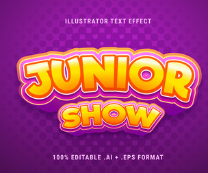 Junior Show Text Effects, EPS Template File.