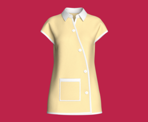 Girls Button-Up Collared Wrap Dress | Marvelous / Clo3d / obj / fbx