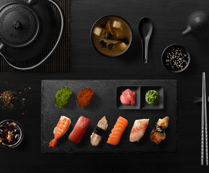 Food Kitchen Mockup PSD Template.