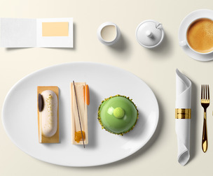 Food Kitchen Mockup PSD Template.