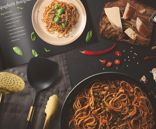 Food Kitchen Mockup PSD Template.