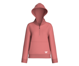 Girls Half-Zip Hooded Jacket With Kangaroo Pocket | Marvelous / Clo3d / obj / fbx