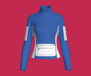 Girls Quarter Zip Jacket With Multi-Zip Pocket | Marvelous / Clo3d / obj / fbx