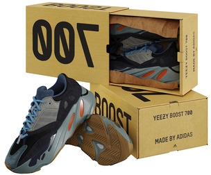 Adidas Yeezy Boost 700 CARBON BLUE sneakers with box