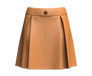Girls High-Waisted Box Pleated Mini Skirt | Marvelous / Clo3d / obj / fbx